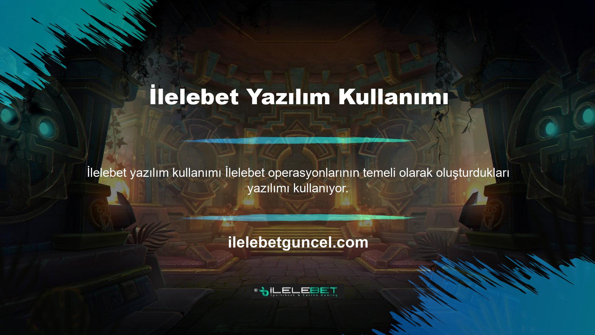 İlelebet altyapısı içerisinde kullanıcılar "casino, casino, slot, poker vb